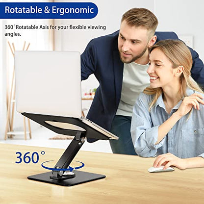 BESIGN LSX7 Tower Ergonomic Adjustable Laptop Stand with Clip Holder, Black