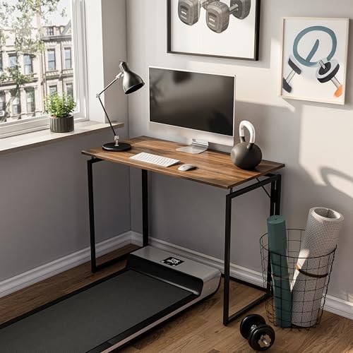 alawooder 31.5" FD-30-BN Engineered Wood Small Foldable Desk for Home Office and Study