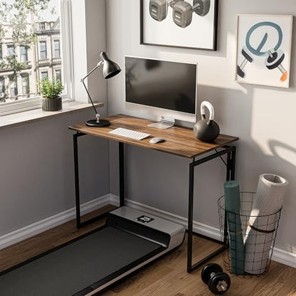 alawooder 31.5" FD-30-BN Engineered Wood Small Foldable Desk for Home Office and Study
