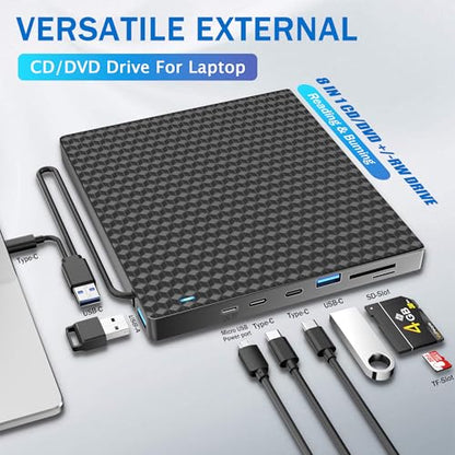 Kadlun External DVD Drive BT669 USB 3.0 Type C Optical Storage