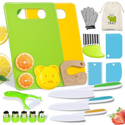 ZDCZ Child-Size ZDCZ KIDS KITCHEN SET 20 PCS Kitchen Set - Safe Cooking Tools for Ages 48-144 Months