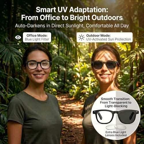 EarlySincere 32GB Smart Glasses 4K 290 mAh Lithium Ion Wearable Computer