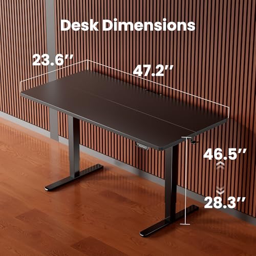 ErGear 47.2 x 23.6 Inches Electric Standing Desk EGESD5B Black