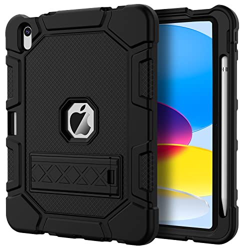 AZZSY 10.9 Inch iPad (A16) 11th Generation 2025 and 10th Generation 2022 Tablet Case, Heavy Duty Polycarbonate and Silicone
