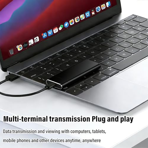 Portable Solid State Drive 10TB USB 3.1/Type-C External Storage Black