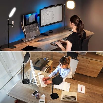 LitONES 7" Desk Video Conference Light LitONES616 3000K-6500K 10-Level Brightness