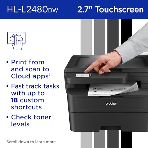 Brother HL-L2480DW Laser Multifunction Printer Monochrome 1200 x 1200 DPI