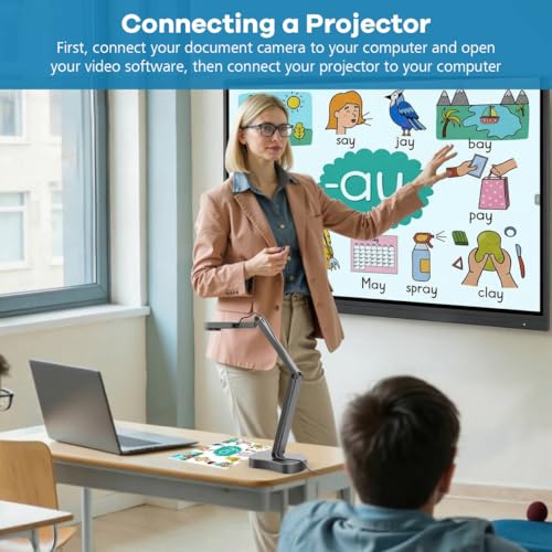 Kitchbar 8MP A3 Document Camera USB Capture System for Distance Learning and Classroom Use