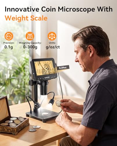 Elikliv 4.3" EDM4 Weighing 12MP 1080P Digital Microscope