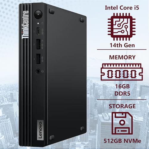 Lenovo Mini PC M70q Intel Core i5-14400T 16GB DDR5 RAM 512GB SSD Windows 11 Pro