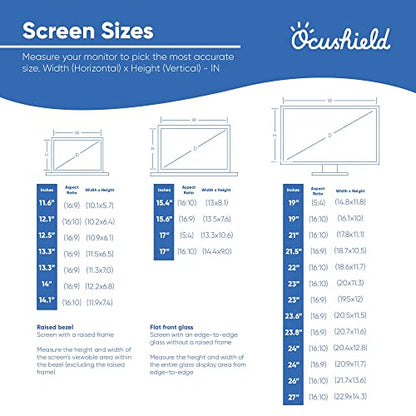 Ocushield 15.6" OCUVDU15Z Anti-Blue Light Screen Protector - HD Clear
