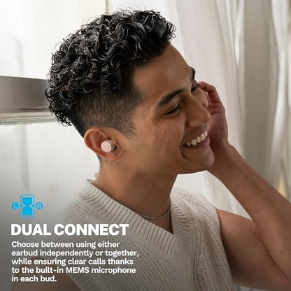 JLab EBGTONEPFA50WEB Go Air Tones+ In Ear Headphones, Bluetooth 5.1 Wireless Earbuds, 35+ Hours Playtime, Touch Control, Water Resistant, With Charging Case