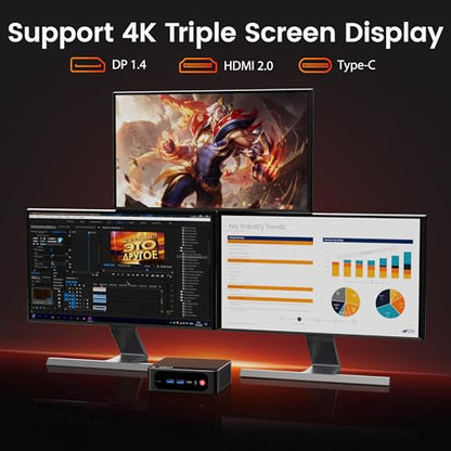 Beelink Mini PC SEI 5500U 4K AMD Ryzen 5 2.1-4.0GHz 16GB DDR4 500GB SSD Mini Computer