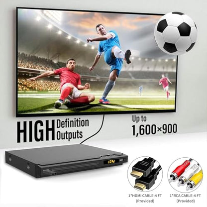 MAITE MTDVD-FE 1080p Region Free DVD Player with HDMI Dual Mic Jack Input