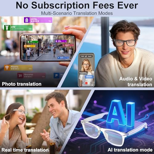 Giwbeiv 1.5" E13 Bluetooth Smart Glasses for Android and iOS Devices