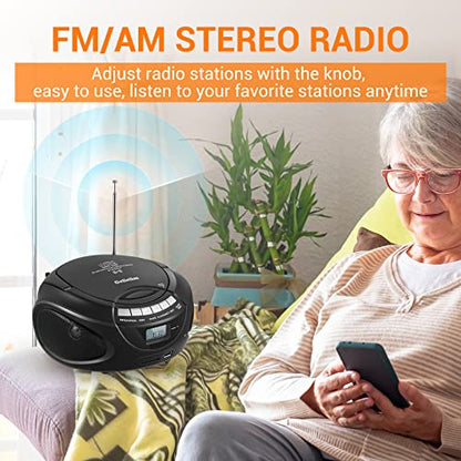 Gelielim 9.45 x 9 x 5.8 inches Bluetooth Portable CD Player US9228