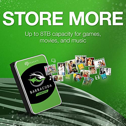Seagate BarraCuda 6TB Internal Hard Drive ST6000DMZ03 SATA 6 Gb/s 5400 RPM 256MB Cache 3.5 Inch HDD