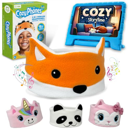 CozyPhones 3.0 FOX Over Ear Headphones Bluetooth 5.0 32 Ohms Wireless Kids Headphones