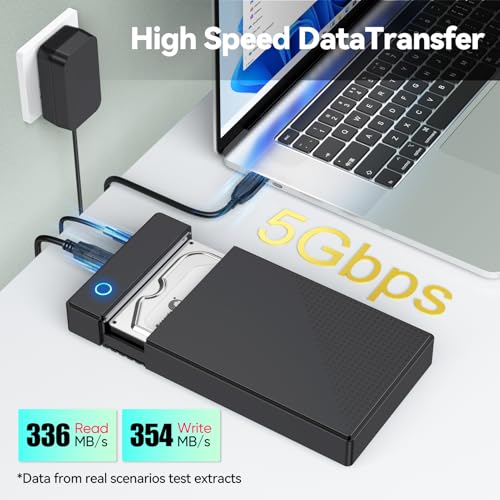 CLAVOOP 20TB 3.5 Inch SATA Enclosure CM47-Q1 USB 3.0 External HDD Case