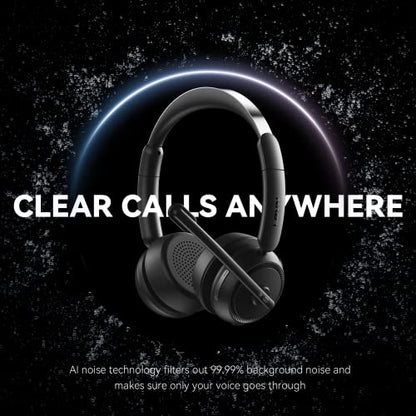 LEVN Wireless Headset LE-HS013 Wireless Bluetooth 5.2 with Noise Cancellation and Mute Feature