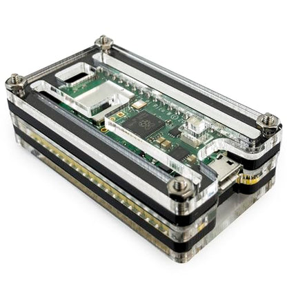 C4Labs Zebra Pico W Case Mini ITX Raspberry Pi 2.5 inches Dual Band Acrylic Stainless Steel