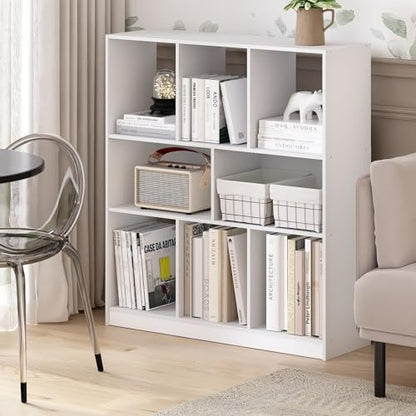Furinno DALY Horizontal Cube Storage Organizer Bookcase 24121WH