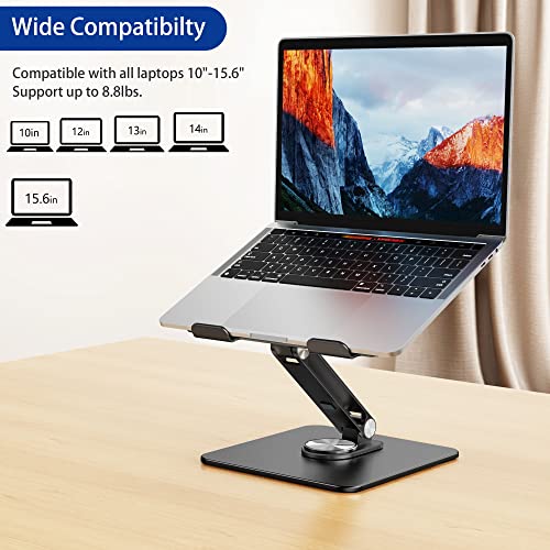 BESIGN LSX7 Tower Ergonomic Adjustable Laptop Stand with Clip Holder, Black