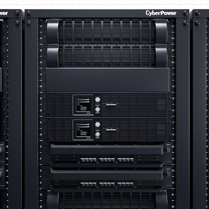 CyberPower 900W OR1500LCDRT2U UPS System with 8 Outlets, Metal, Black