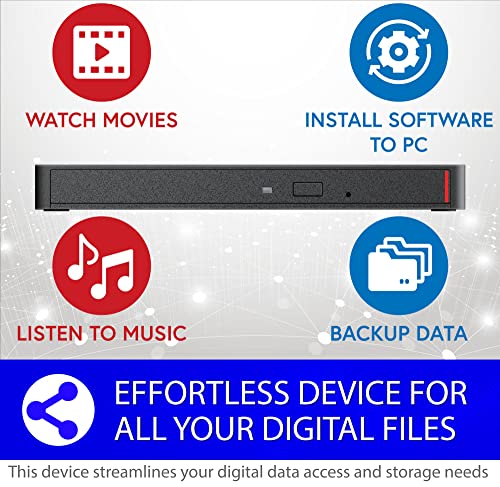 BUFFALO 6X Portable Blu-ray Drive BRXL-PUS6U3B-TAA USB 3.2 Type-A/Type-C Optical Drive