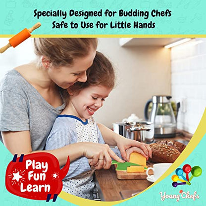 Culinary Couture Child-Size Young Chefs Baking Tool Set 19 Pieces Baking Supplies