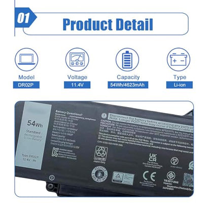 Dentsing 54Wh DR02P Laptop Battery 11.4V 4623mAh Li-ion