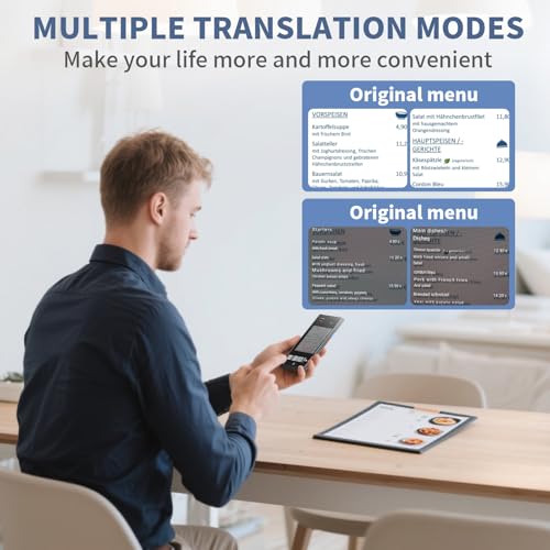 CAWRUGA 6.42 x 3.39 x 1.34 inches Model B0GZHF7HV5 5MP Camera Offline Support 150 Languages Portable Translator