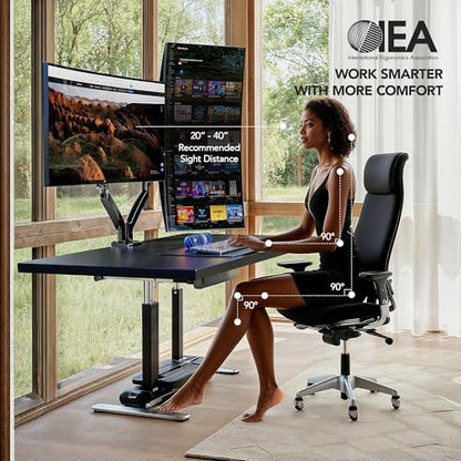 HUANUO Dual Monitor Stand 13in-40in HNDS7 VESA Mount Adjustable