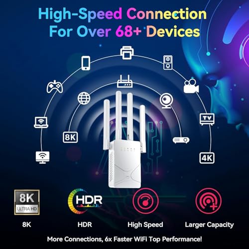 Larirgr WiFi Extender Signal Booster 15555 Sq.ft - r1 - Wireless Signal Amplifier