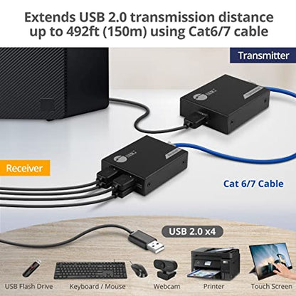 SIIG 4-Port USB 2.0 Extender JU-EX0411-S1