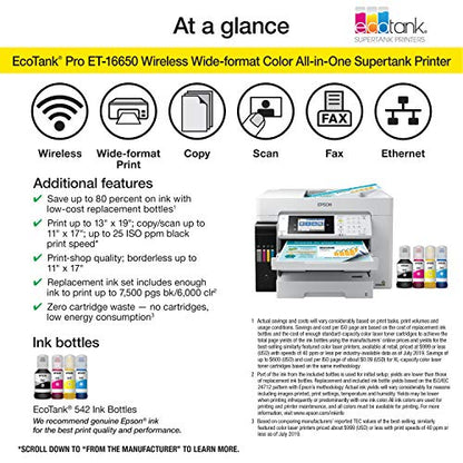Epson EcoTank Pro ET-16650 A3 Color Inkjet Printer 4800x2400 DPI Ethernet Wireless