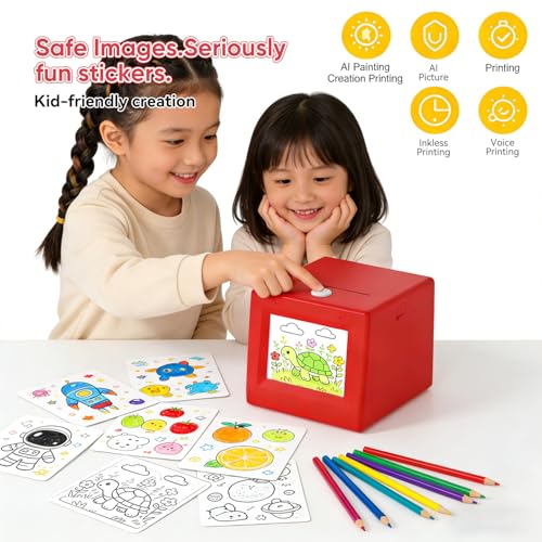 Lqqyee 3" Q15 Monochrome Thermal Sticker Maker, Portable Printer for DIY Projects