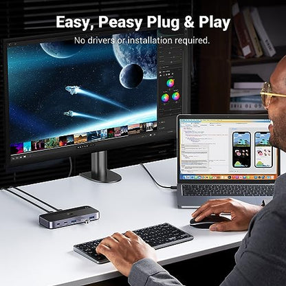 UGREEN 4-Port USB 3.0 Switch Hub Model CM662, Manual & Automatic Operation, 5Gbps Data Transfer Rate, 2 Computers Compatibility