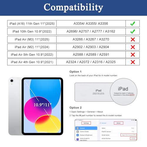 Soke iPad 10th/11th Generation Keyboard Case Model A2696/A2757/A2777/A3162 with Wireless Bluetooth Connectivity, Mechanical Switches, Ambidextrous Hand Orientation, Ocean Marble Color