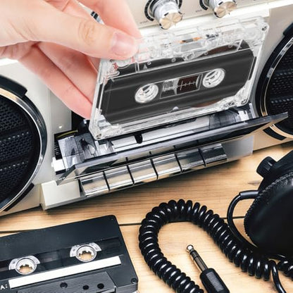 Alasum 30 Min Cassette Tape 1 GB Storage Transparent Audio Media