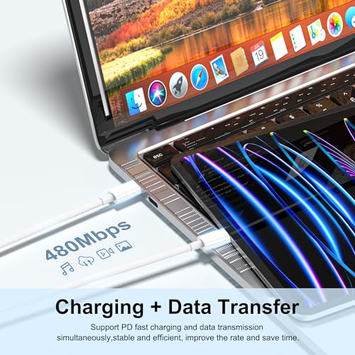 KTDRJN 3 Pack 20W USB C Fast Wall Chargers, Model A02012, Rated 15 Watts, Equipped with 6ft USB C to C Cables