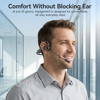 Replglee W3 Bluetooth 5.4 Headphones Wireless Open Ear Design with Microphone