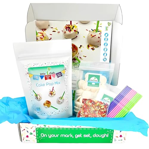 Little GF Chefs 12 Count Confetti Cake Pop Kit DIY Baking Supplies for Kids