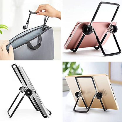 VOVIGGOL Foldable Tripod Tablet Holder, Compatible with 5.5-12.9" Devices, Adjustable Non-Slip Metal Cradle