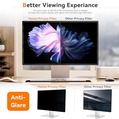 Mamol 24 Inch Computer Privacy Screen for 16:9 Aspect Ratio Anti-Glare Filter