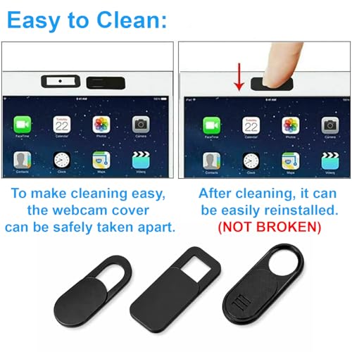 California JOS 9 Pack (3 Large + 3 Medium + 3 Small) 0.03 inch Webcam Cover Slide Privacy Blocker