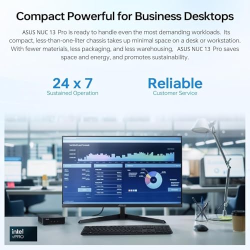 ASUS NUC Mini PC NUC13 Pro 13th Gen Intel Core i5 Up to 4.6GHz 16GB RAM 512GB SSD