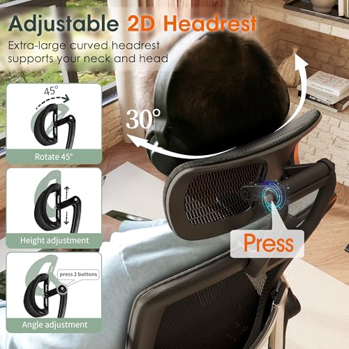 GABRYLLY 22D x 25.2W x 45.3H PF-01 Indoor Ergonomic Mesh Office Chair