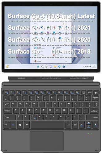 Arteck QWERTY Type Cover HB216 BT Mechanical Keyboard for Microsoft Surface Go 4, 3, 2, 1