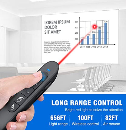 DINOSTRIKE 1 Count TK701 Rechargeable Wireless Presenter Remote